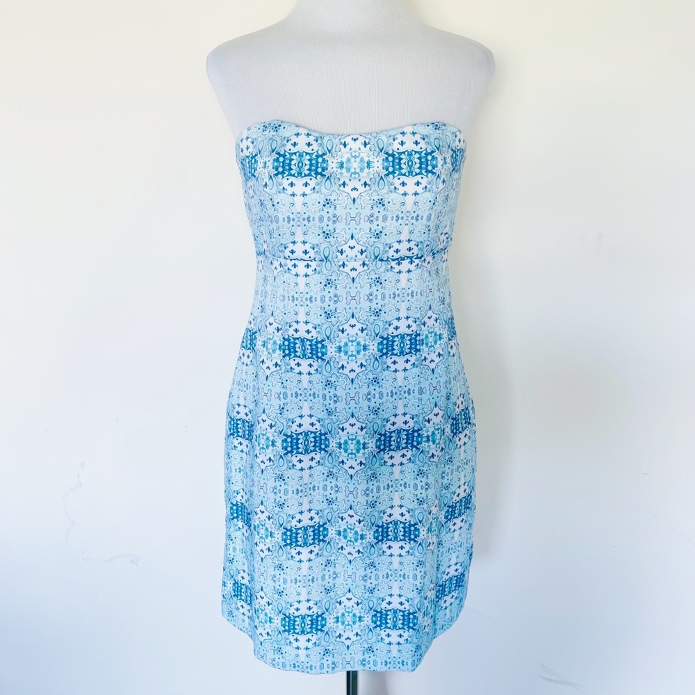 NWOT Kaeli Smith Preppy Strapless Coastal Dress